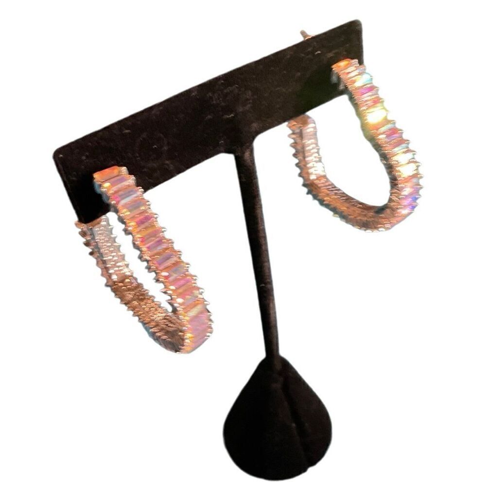 Iridescent Heart Earrings